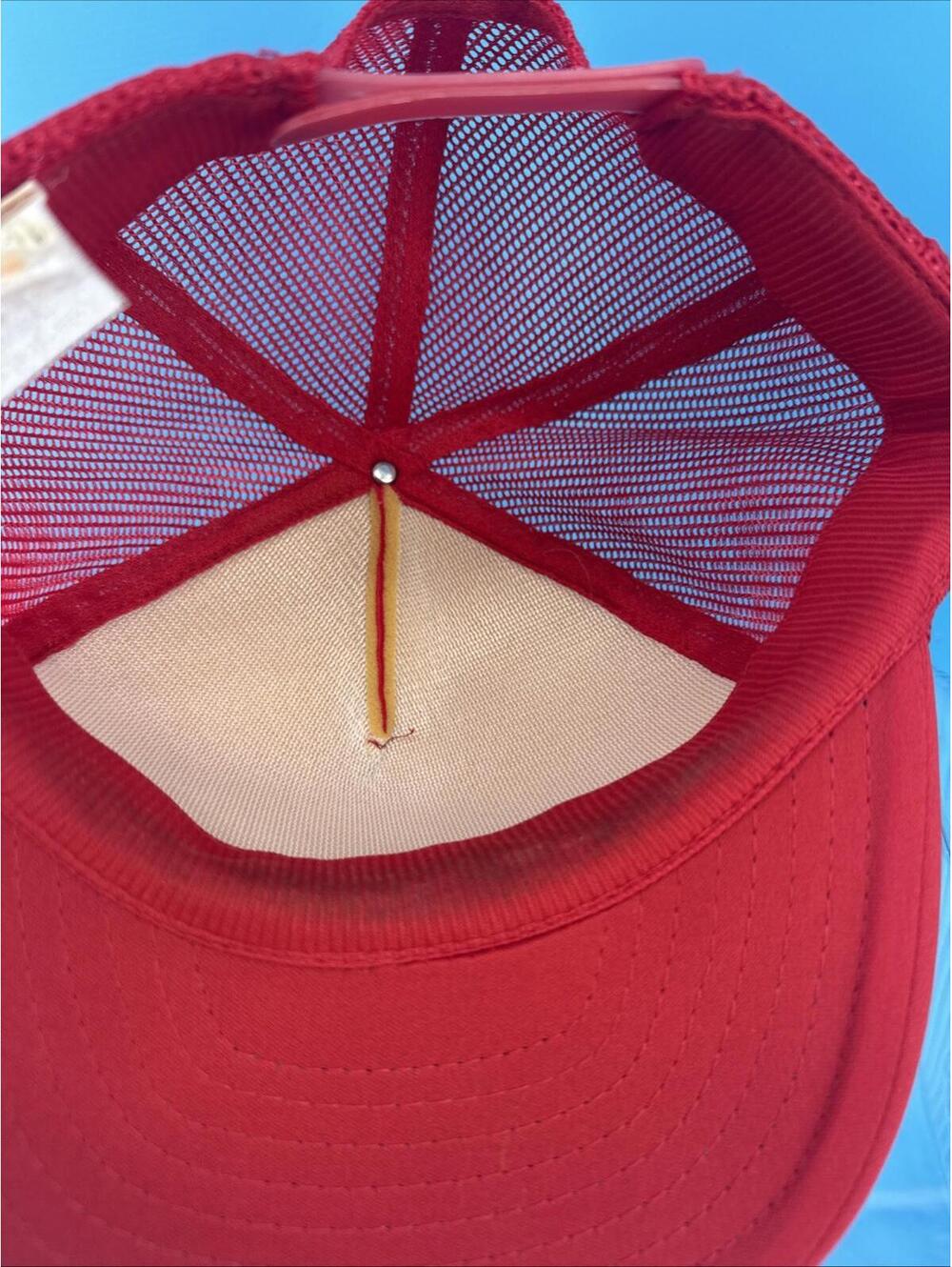 VINTAGE “Enjoy Coca Cola” Mesh SnapBack Rope TRUCKER HAT Cap Red White - Picture 7 of 8
